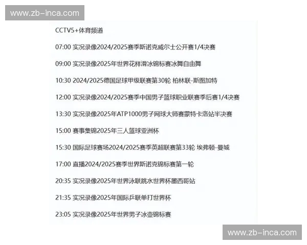 央视体育节目全景展示 精彩赛事全天候直播安排与精彩看点一览